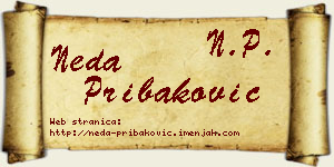 Neda Pribaković vizit kartica